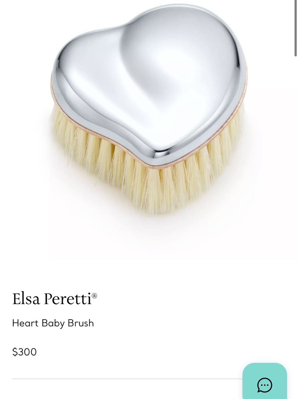 Elsa Peretti Heart Baby Brush in Silver